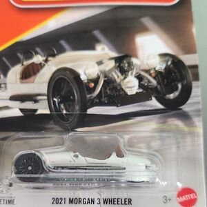 Mattel Morgan 3 Wheeler Die-Cast Model - Black and White-21 Morgan 3 Wheeler